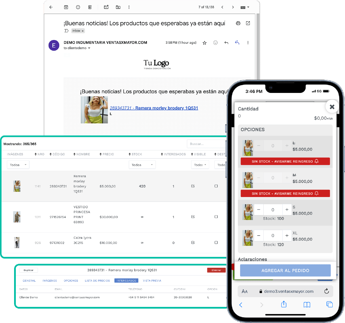 Stock management system in VentasxMayor to control wholesale inventory
